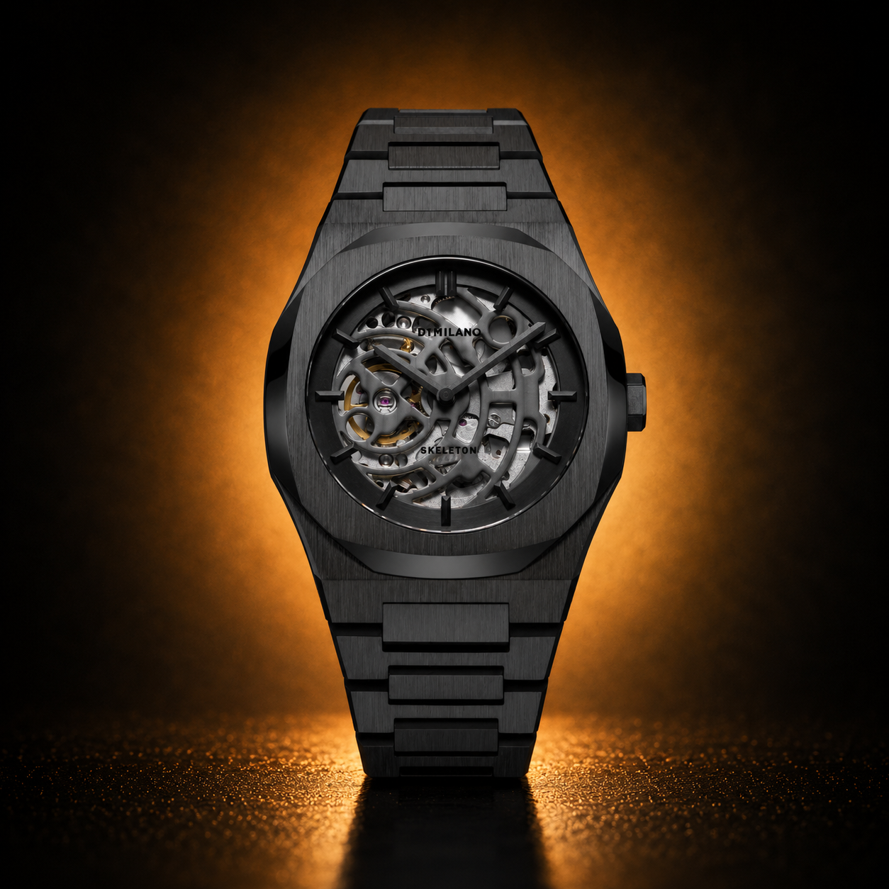 Black Mechanical Skeleton Hand-Winding 41.5mm